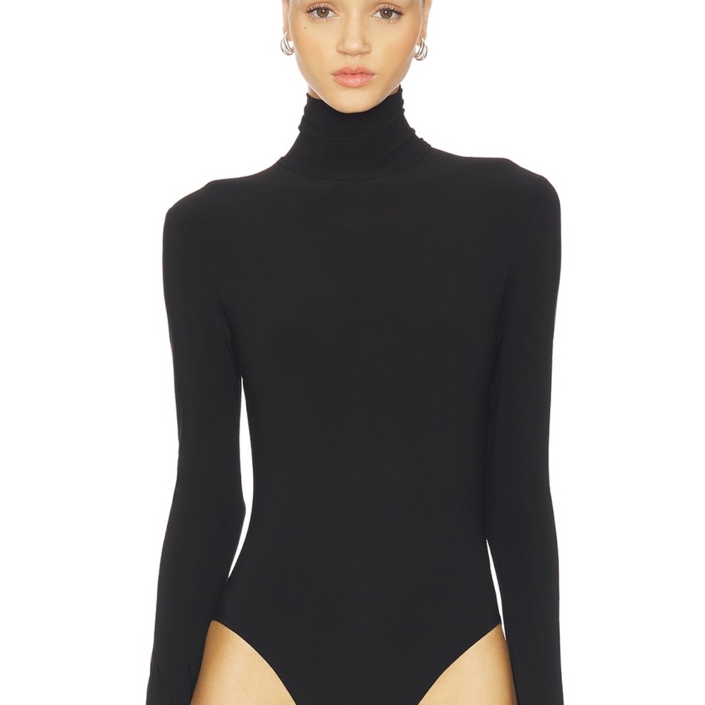 Norma Kamali Classic Black Long Sleeve Bodysuit